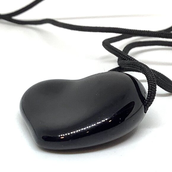 Tiffany Co Elsa Peretti Full Heart Black Ruthenium Pendant Necklace